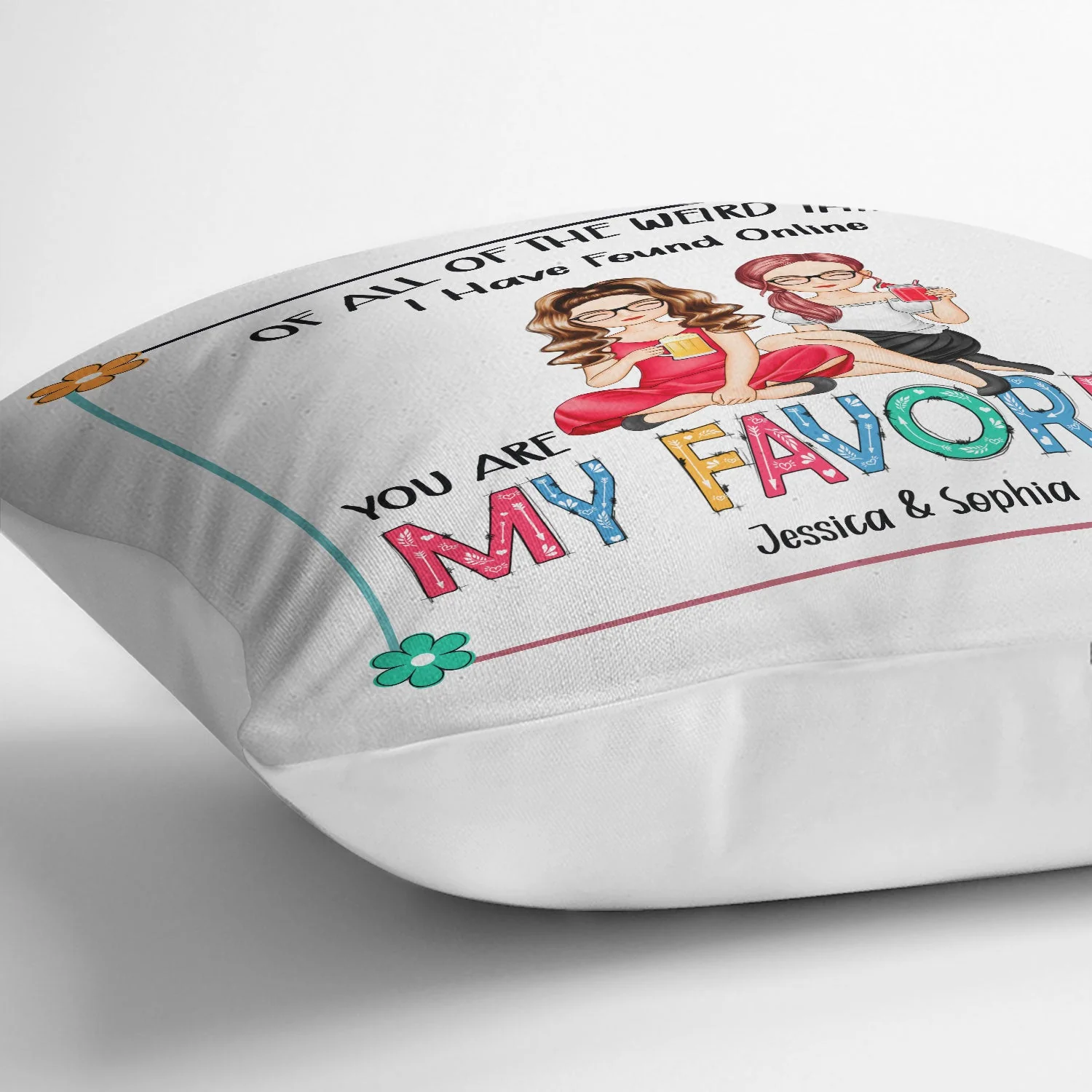 Couple Cartoon You Are My Favourite - Gift For Couples - Personalized Pillow - Image 3