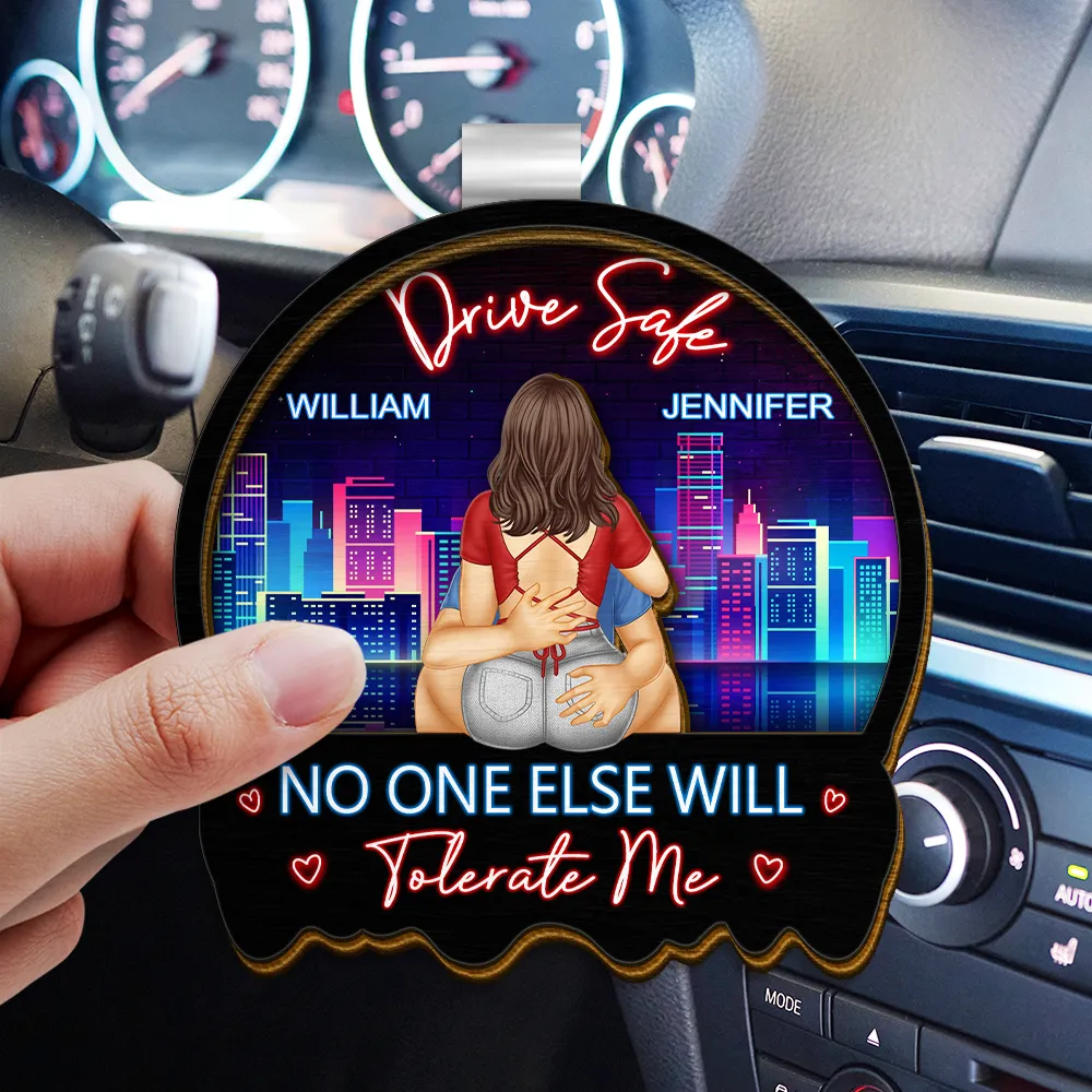Couple Drive Safe I Love You - Personalized Custom Shaped Car Visor Clip - Image 3