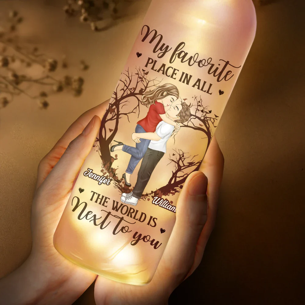 Couple Favorite Place In All The World - Personalized Bottle Light - Image 4