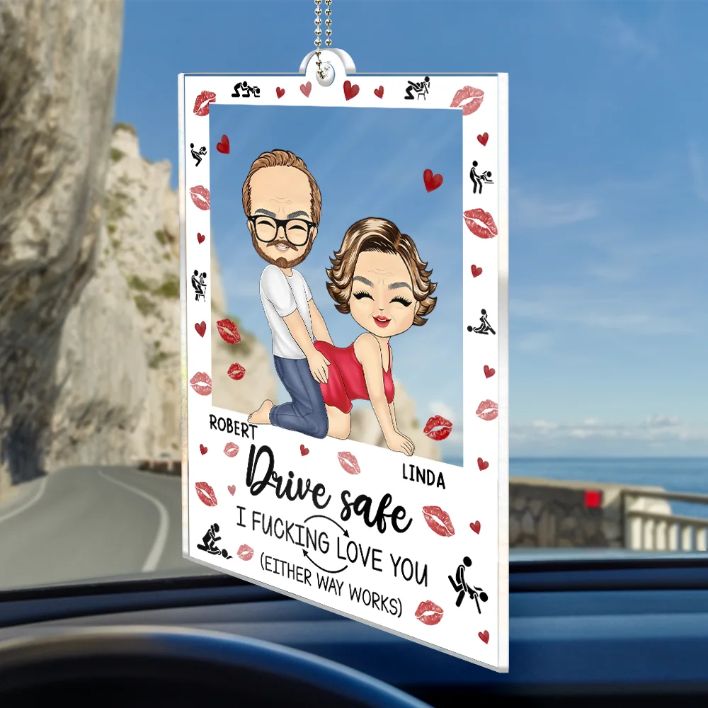 Couple I Love You Either Way Works - Personalized Acrylic Car Hanger - Image 2