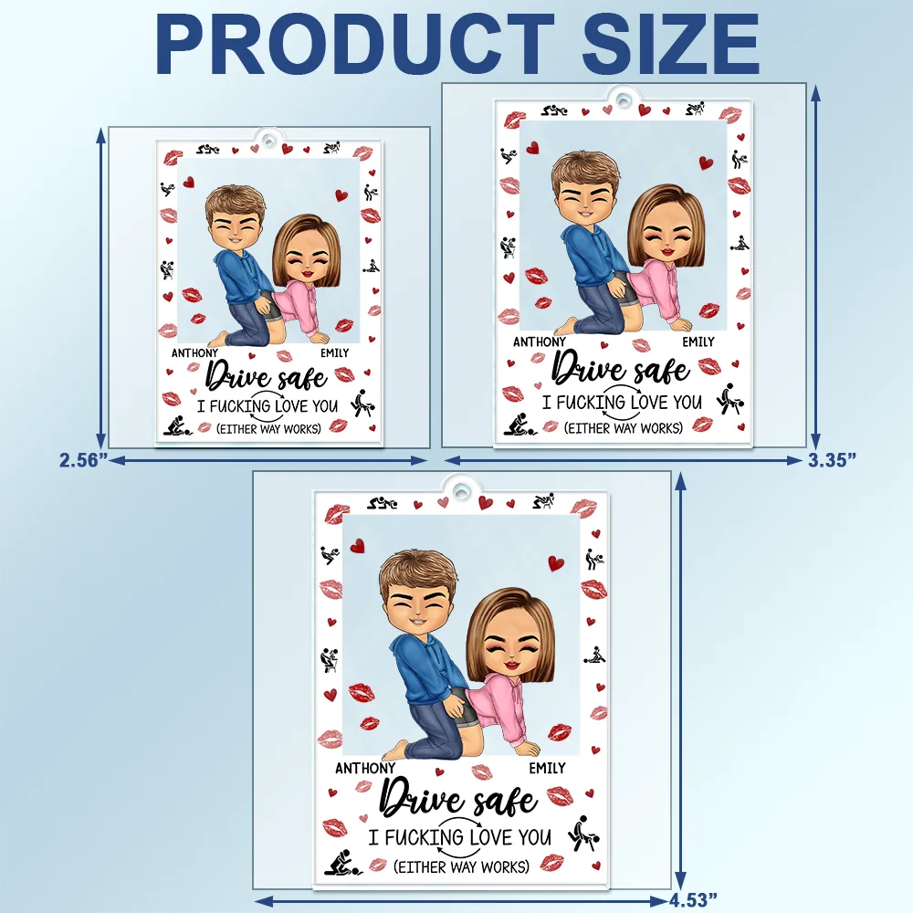 Couple I Love You Either Way Works - Personalized Acrylic Car Hanger - Image 4