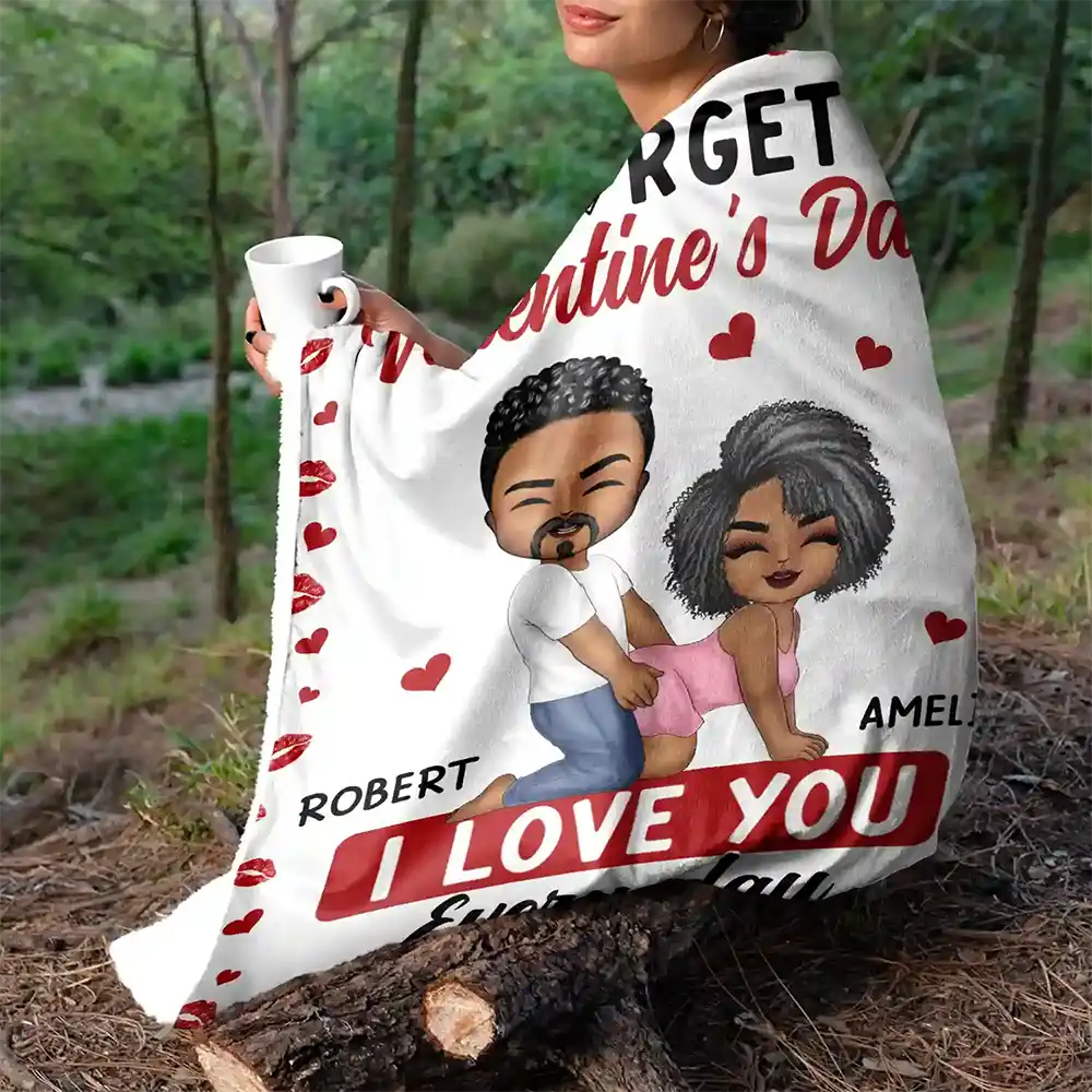 Couple I Love You Every Day - Personalized Fleece Blanket, Sherpa Blanket - Image 5
