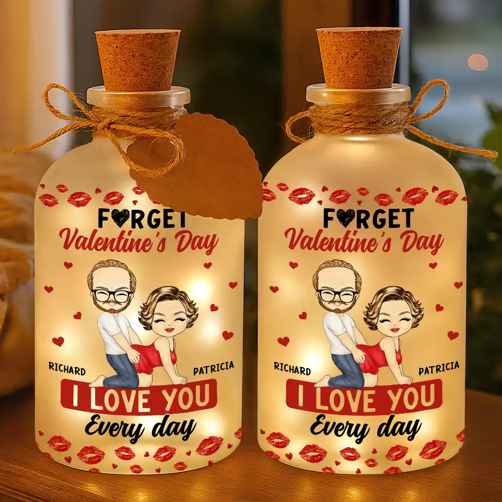 Couple I Love You Every Day - Personalized Short Bottle Light - Image 3