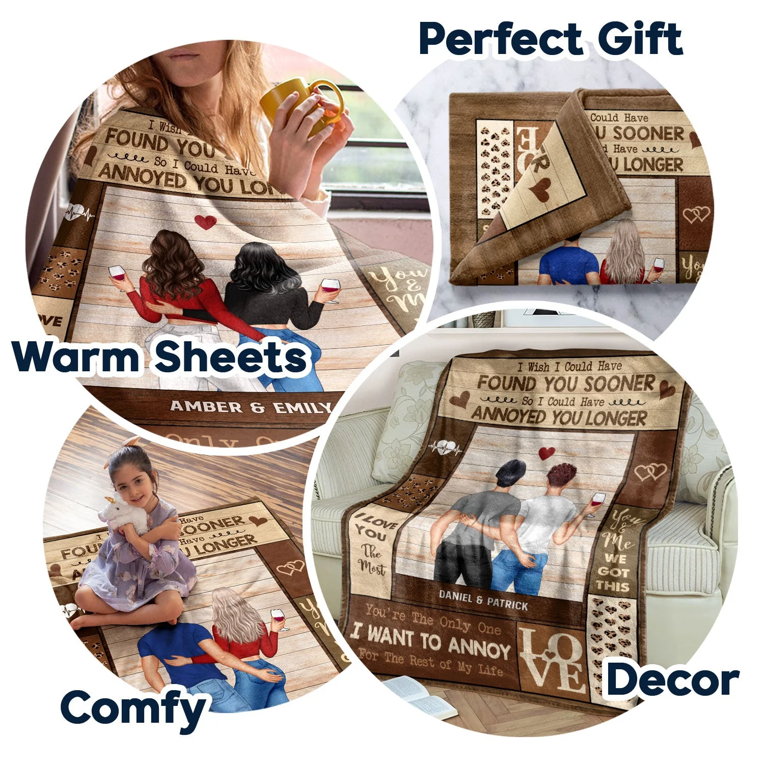Couple I Wish I Could Found You Sooner - Gift For Couples - Personalized Custom Fleece Blanket - Image 5