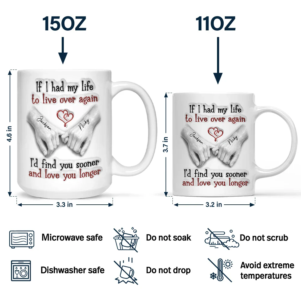 Couple I'd Find You Sooner And Love You Longer 3D Inflated Effect - Personalized White Edge-to-Edge Mug - Image 4