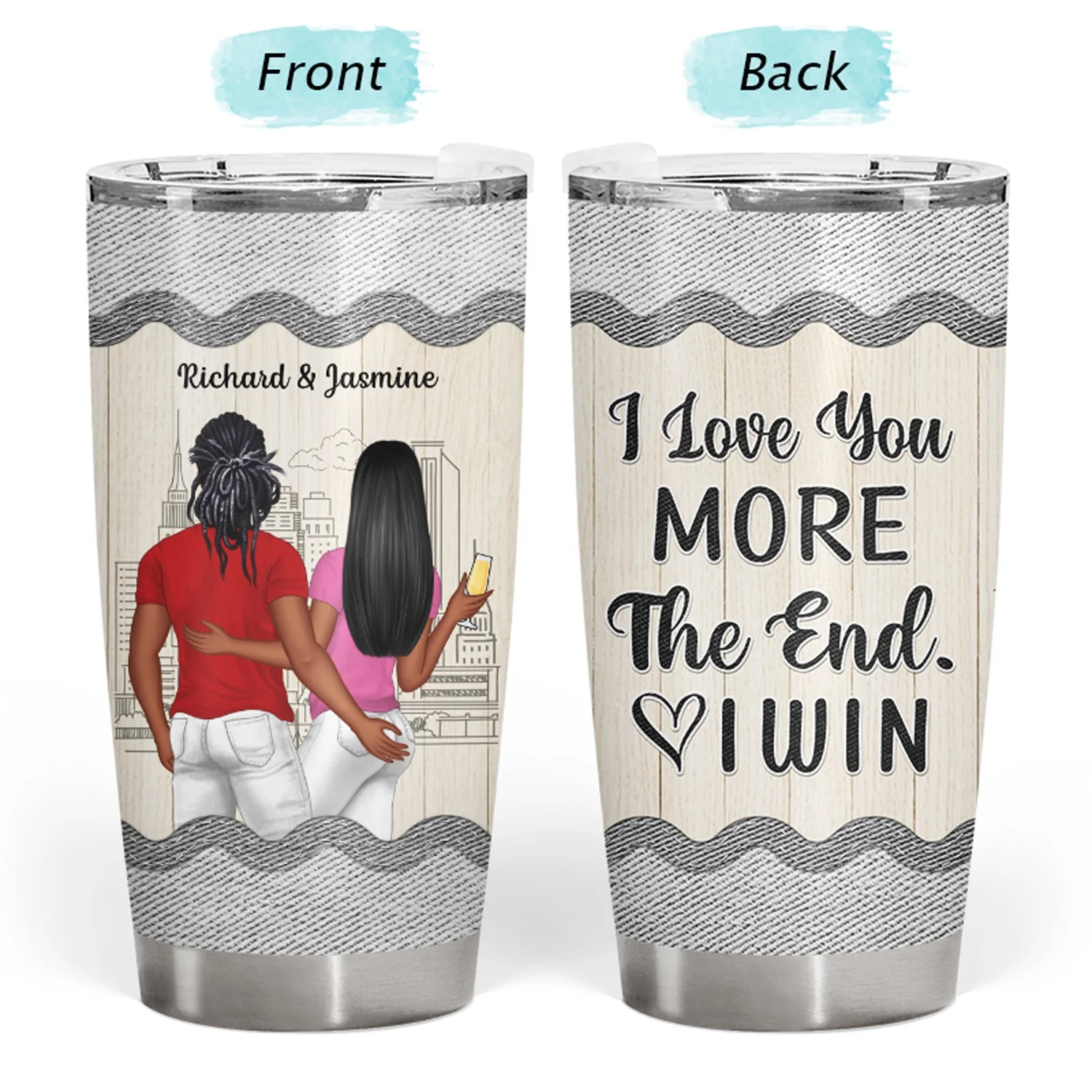 Couple Jeans Annoy For The Rest Of My Life - Personalized Custom Tumbler - Image 3