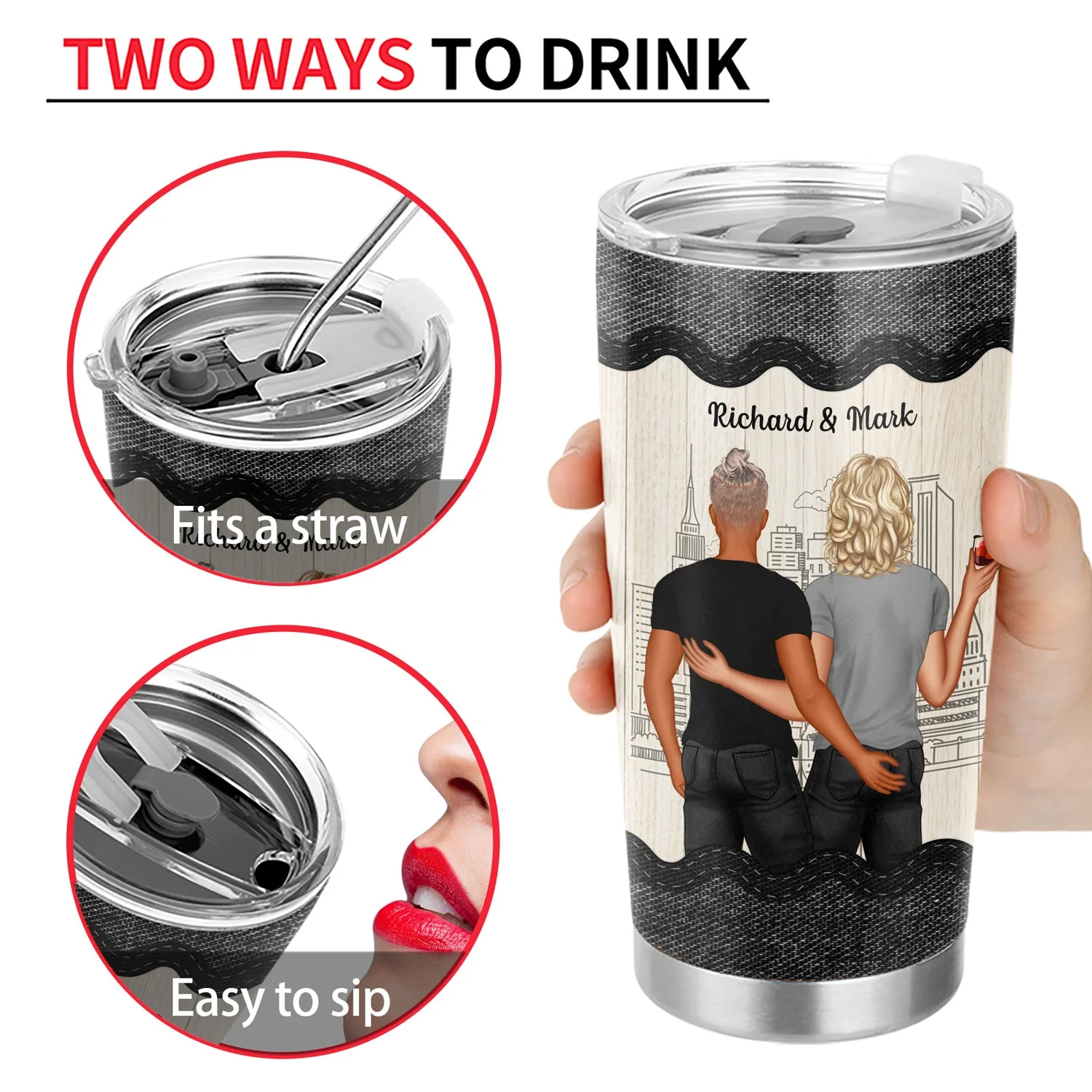Couple Jeans Annoy For The Rest Of My Life - Personalized Custom Tumbler - Image 4