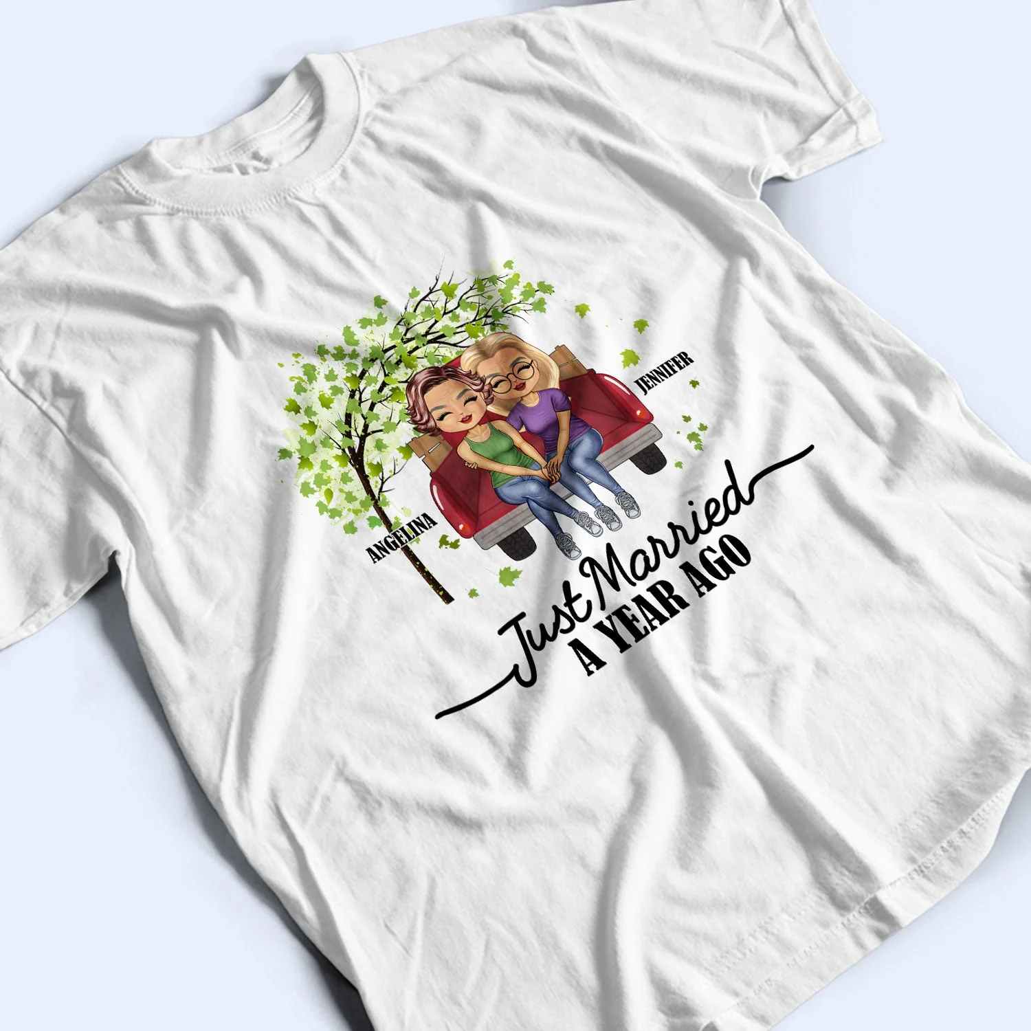 Couple Just Married Years Ago - Gift For Couples - Personalized T Shirt - Image 3