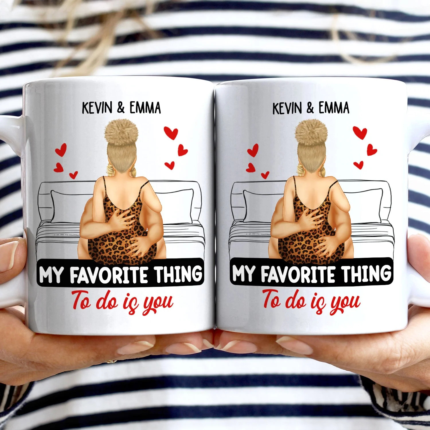 Couple Kissing My Favorite Thing To Do Is You - Gift For Couples - Personalized Mug - Image 3