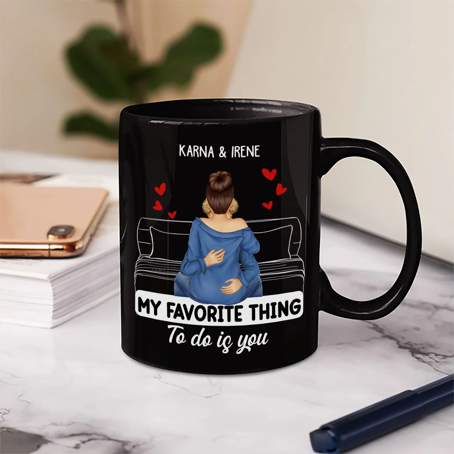 Couple Kissing My Favorite Thing To Do Is You - Gift For Couples - Personalized Mug - Image 6