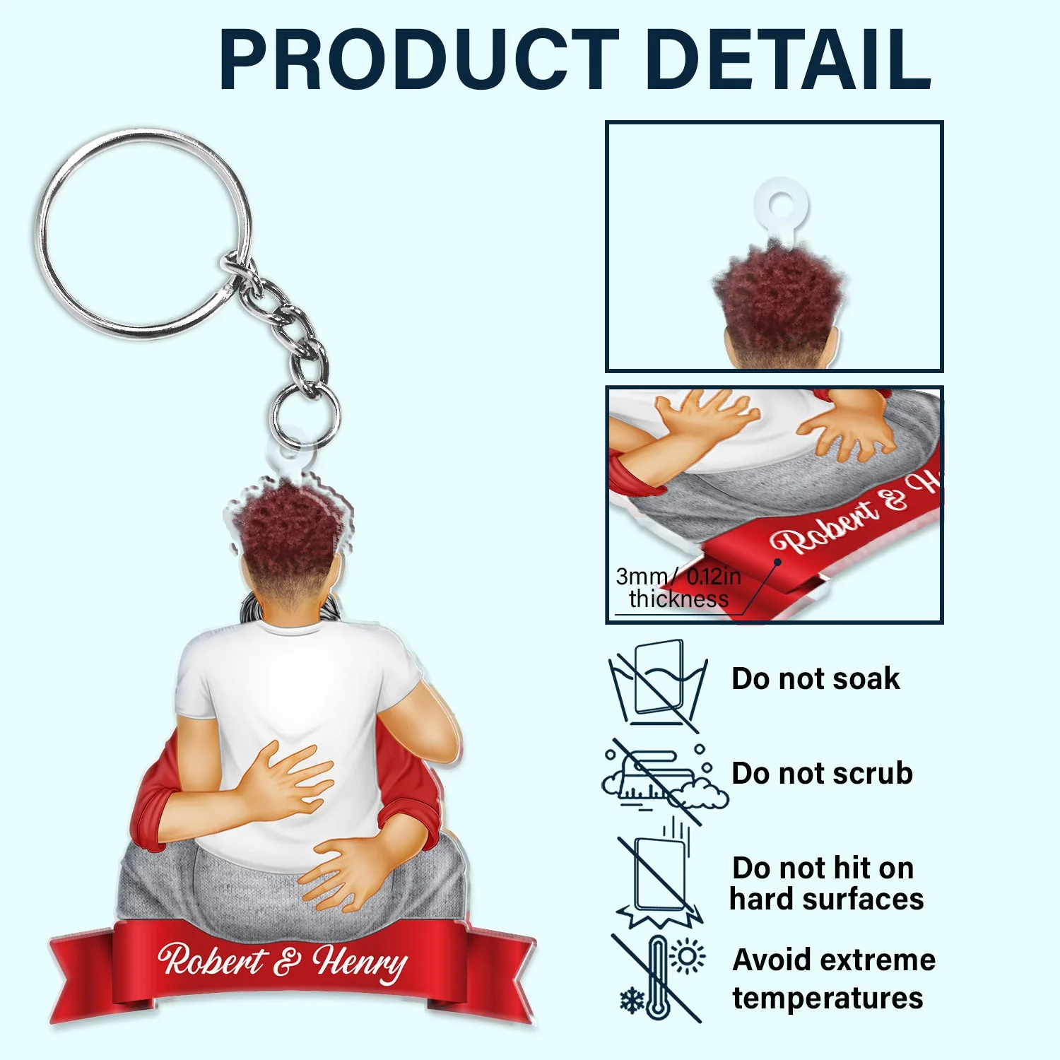 Couple Kissing Style 2 - Anniversary Gift For Couples - Personalized Cutout Acrylic Keychain - Image 5