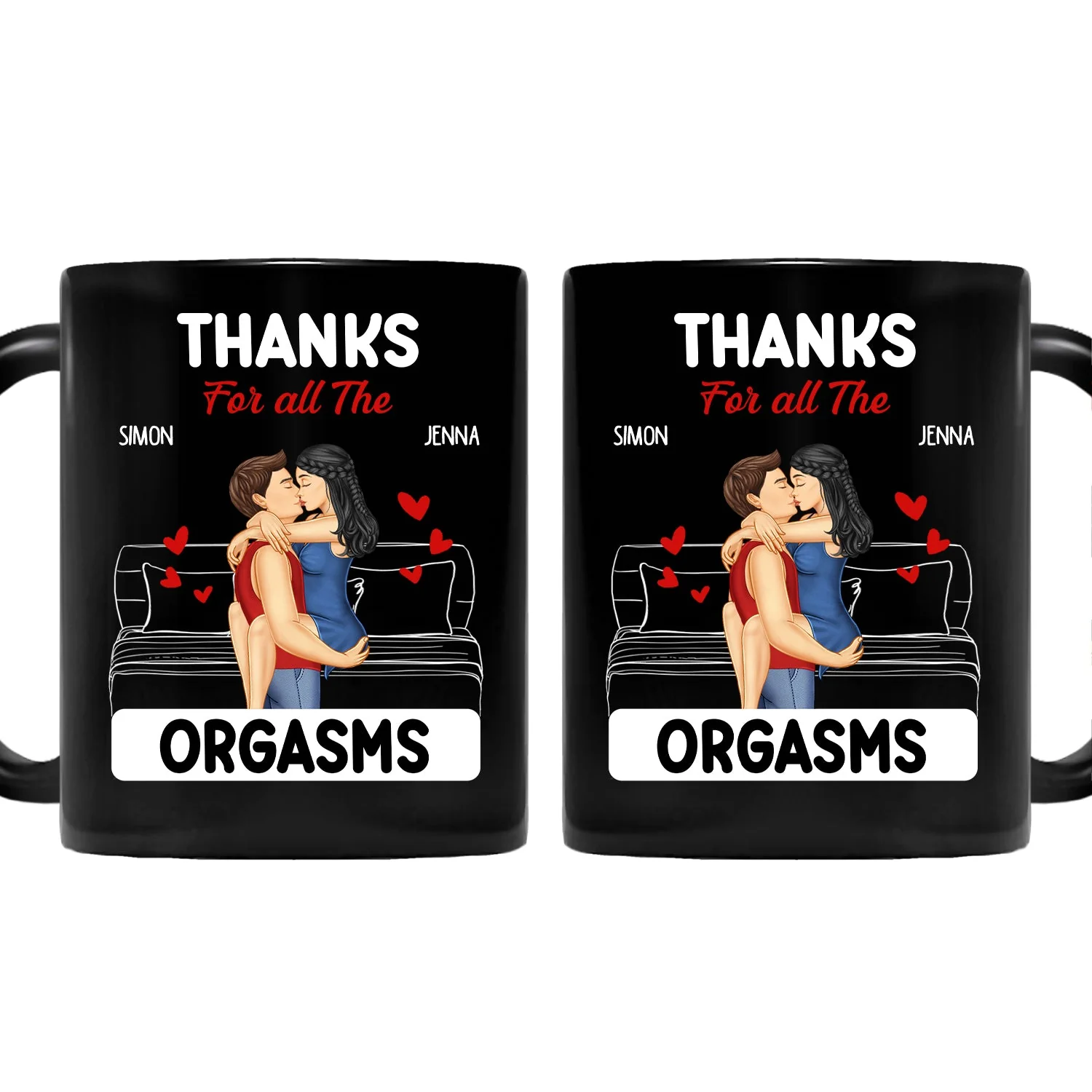 Couple Kissing Thanks For All - Gift For Couples - Personalized Mug - Image 2