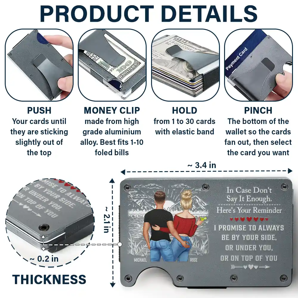 Couple Little Reminder After Year I Still Love You - Personalized Card Wallet With Money Clip - Image 5