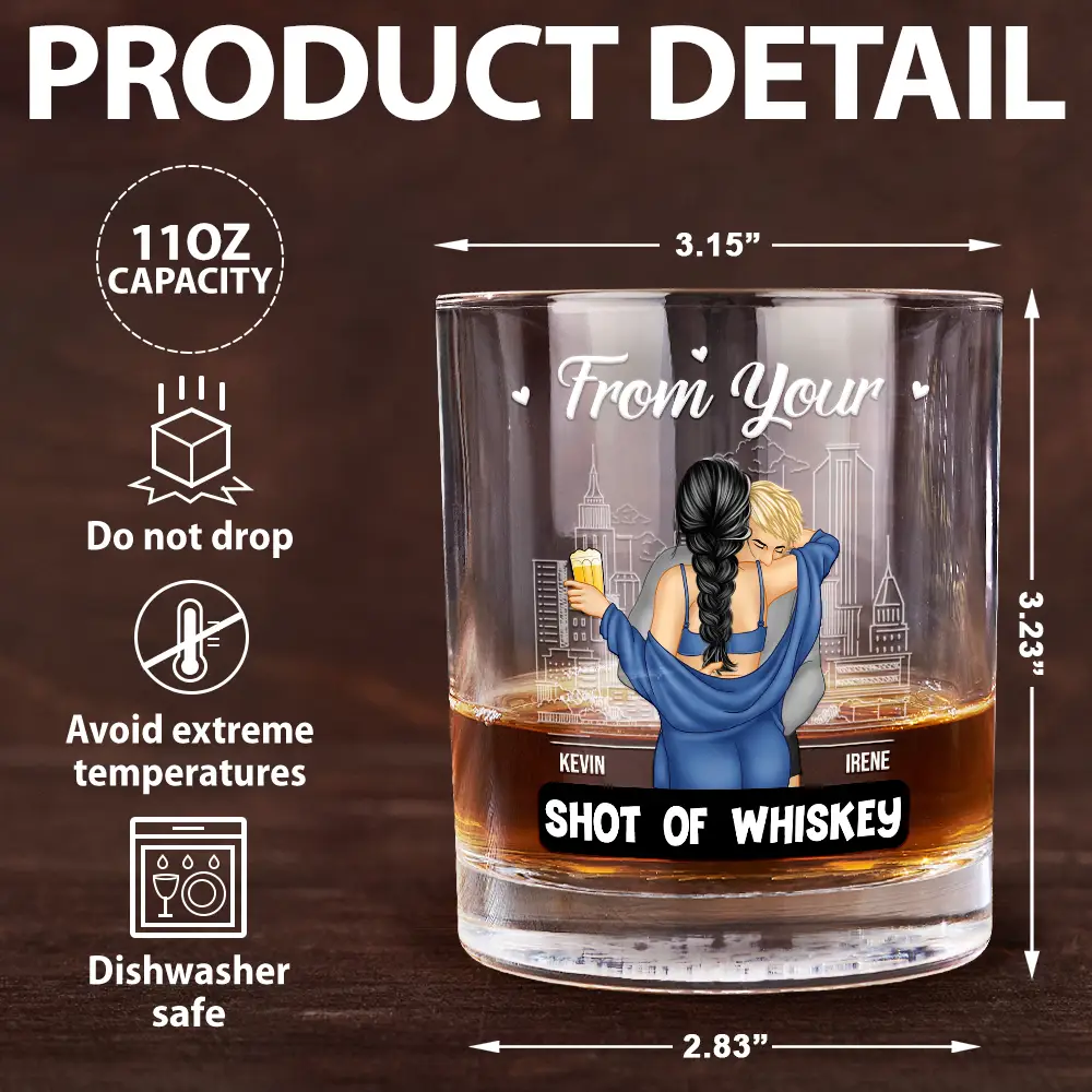 Couple Only One I Want To Annoy - Personalized Whiskey Glass - Image 5