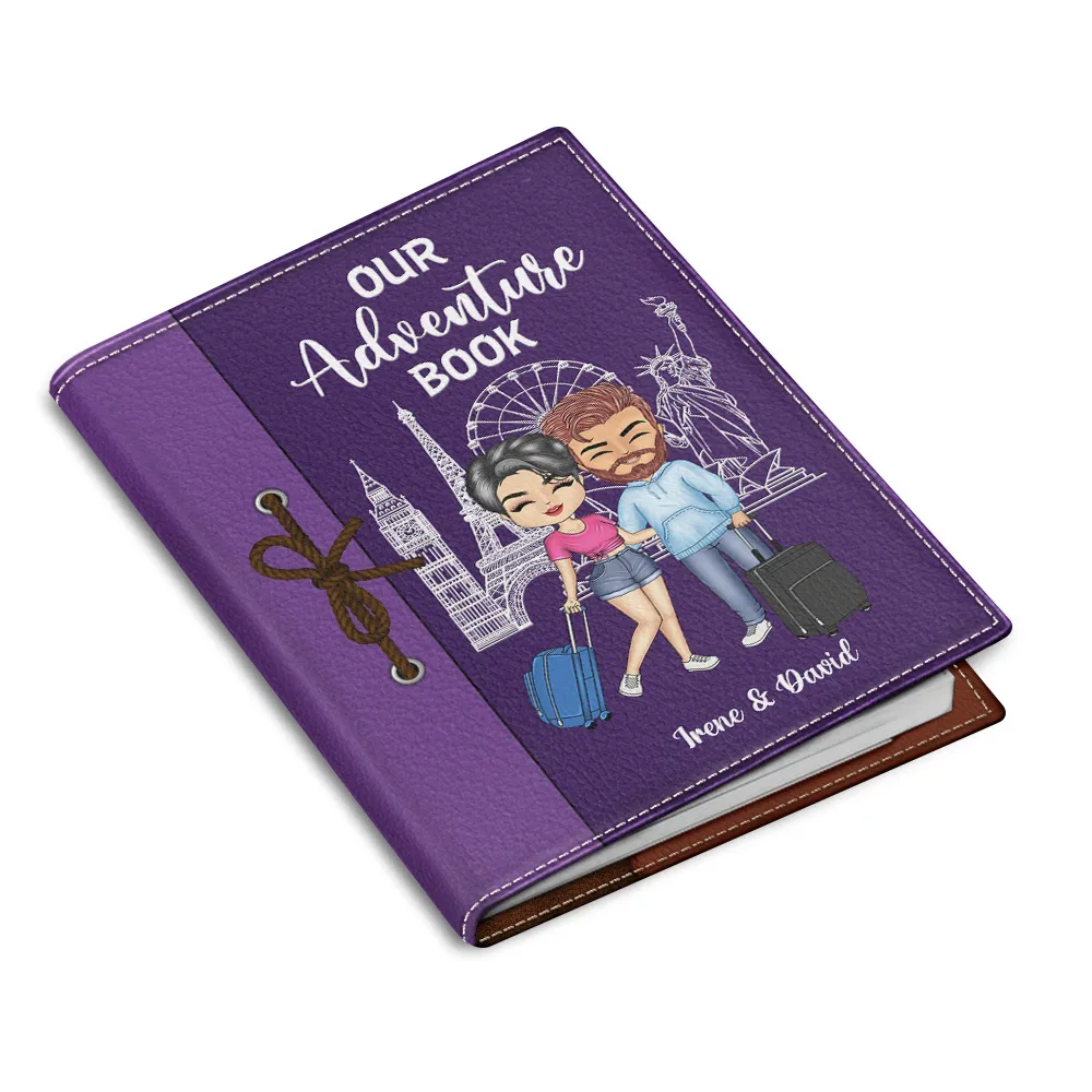 Couple Our Adventure Book - Personalized Passport Cover, Passport Holder - Image 2