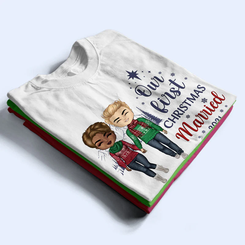 Couple Our First Christmas Together - Christmas Gift For Couple - Personalized Custom Hoodie - Image 4