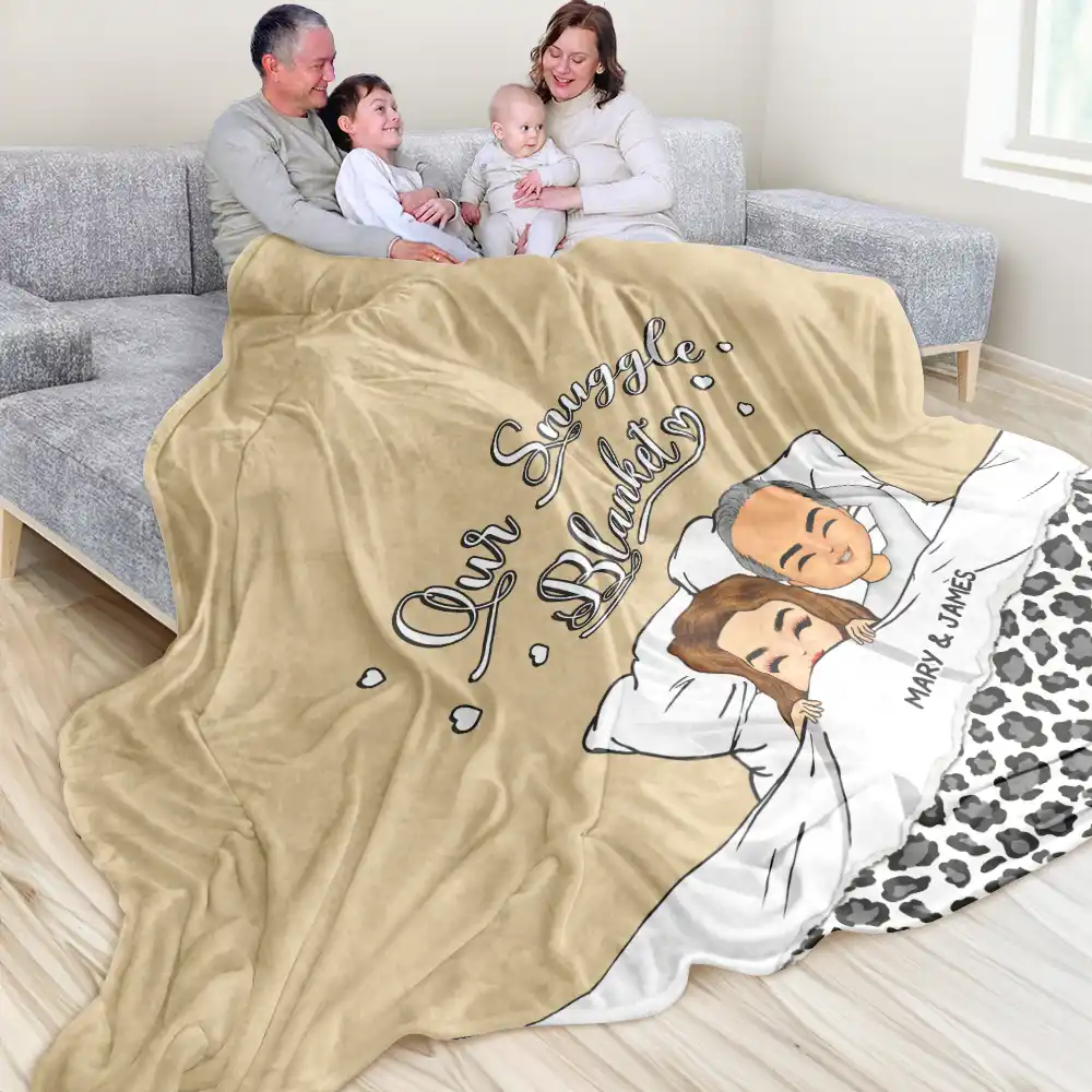 Couple Our Snuggle Blanket - Personalized Oversized Blanket - Image 3