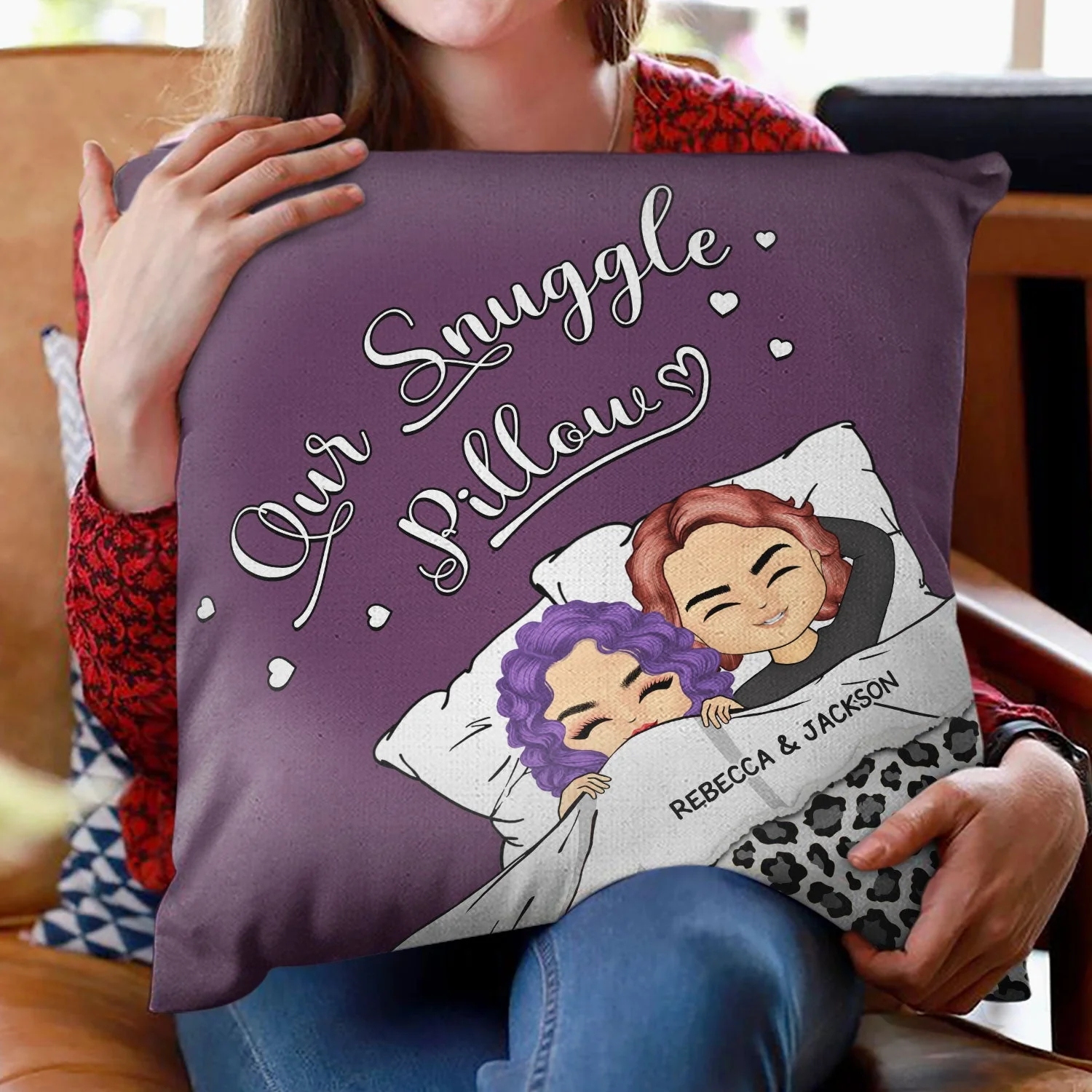 Couple Our Snuggle Pillow - Gift For Couples - Personalized Custom Pillow - Image 2