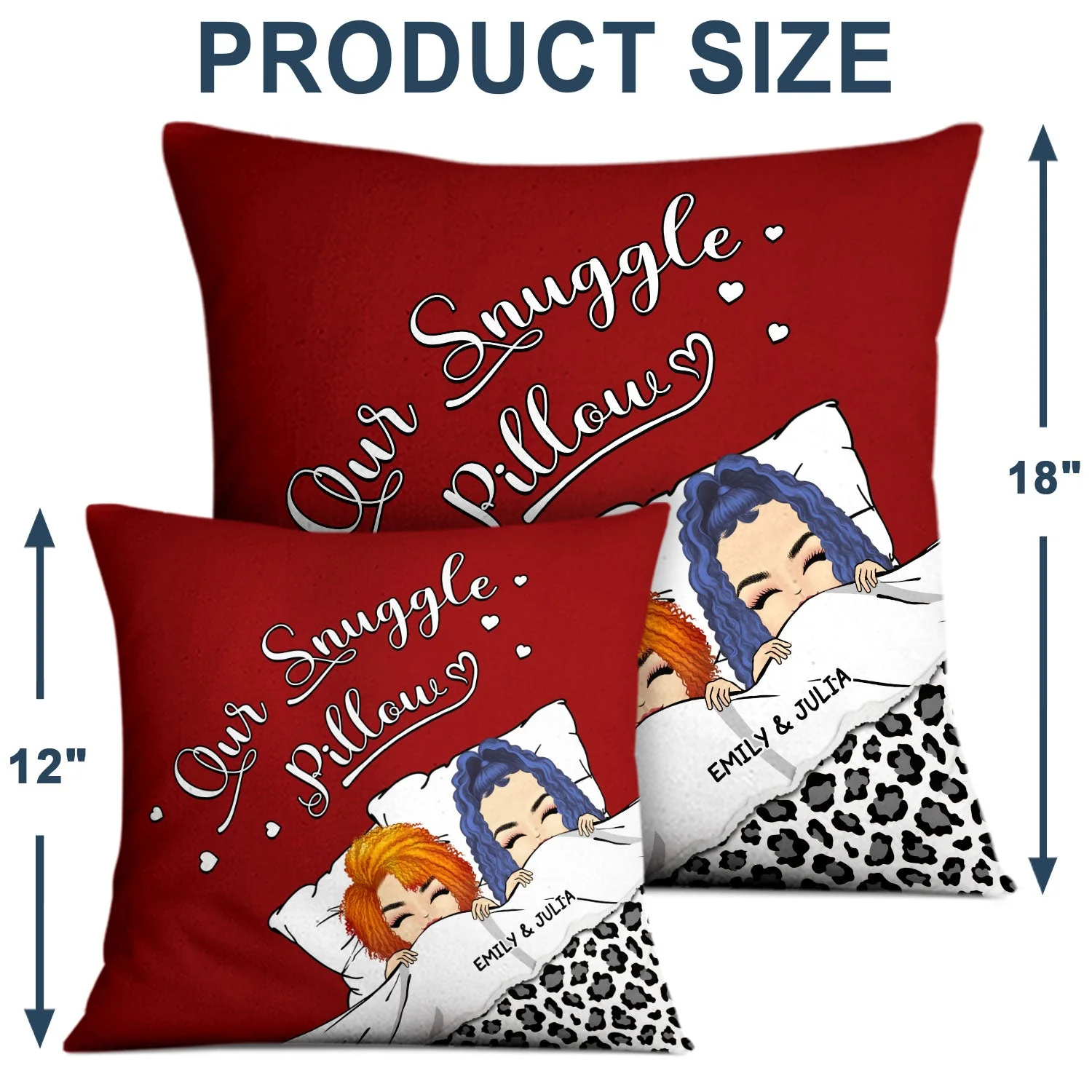 Couple Our Snuggle Pillow - Gift For Couples - Personalized Custom Pillow - Image 4