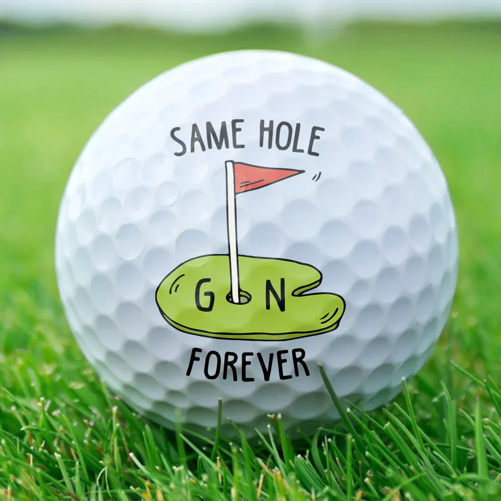 Couple Same Hole Forever - Personalized Golf Ball - Image 2