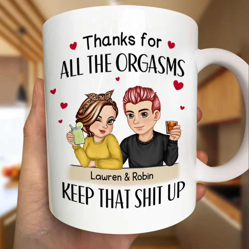 Couple Thanks For All The Orgasms - Personalized Mug - Image 3