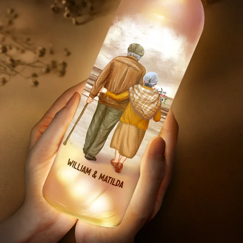 Couple To My Wife Our Home Ain't No Castle - Personalized Bottle Light - Image 3