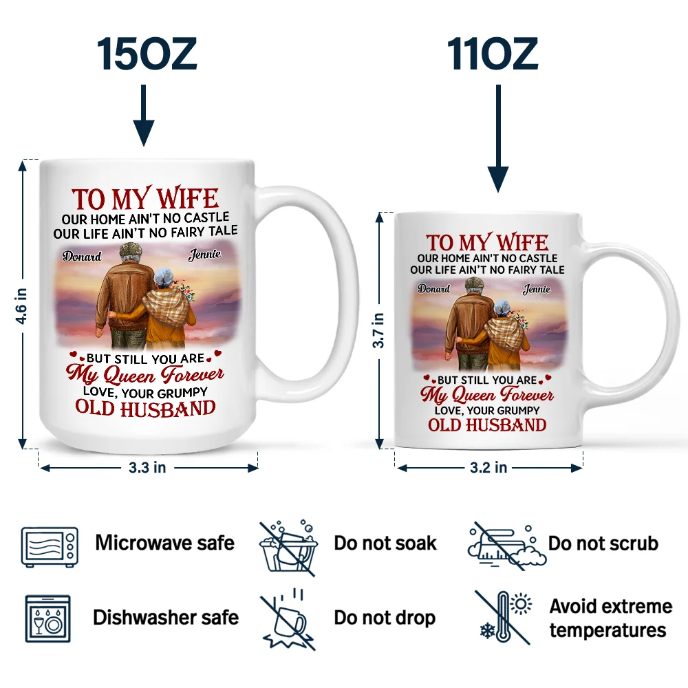 Couple To My Wife Our Home Ain't No Castle - Personalized Mug - Image 4