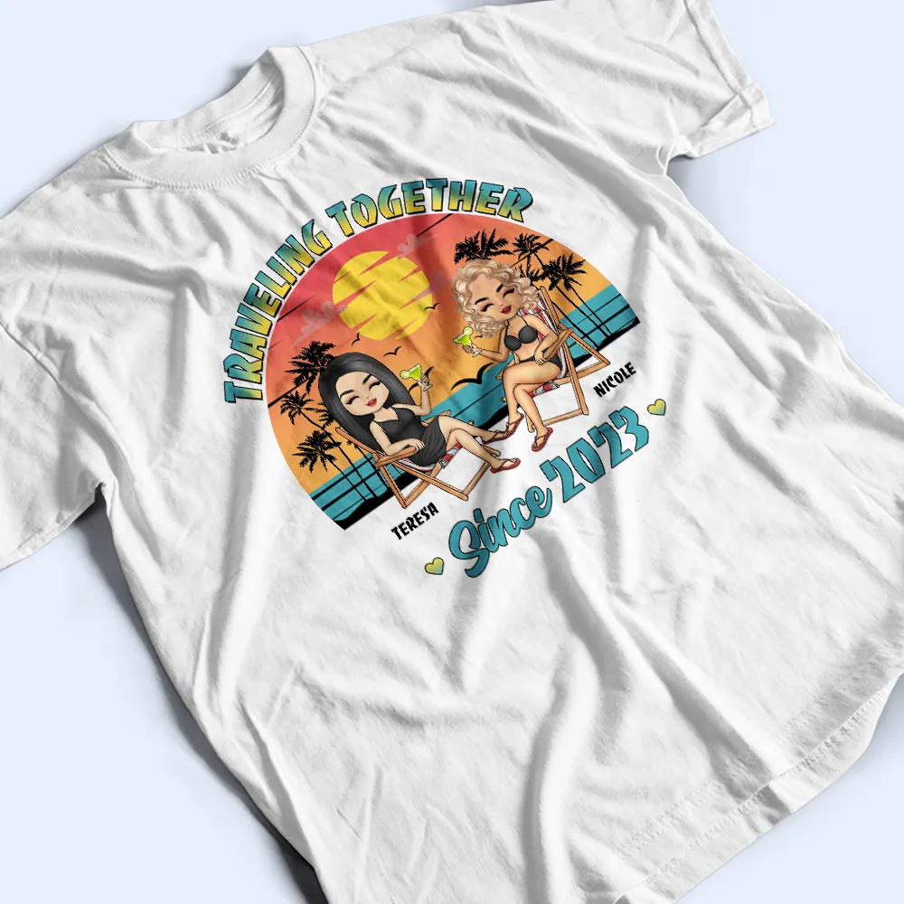 Couple Travel Partners For Life - Personalized T Shirt - Image 5