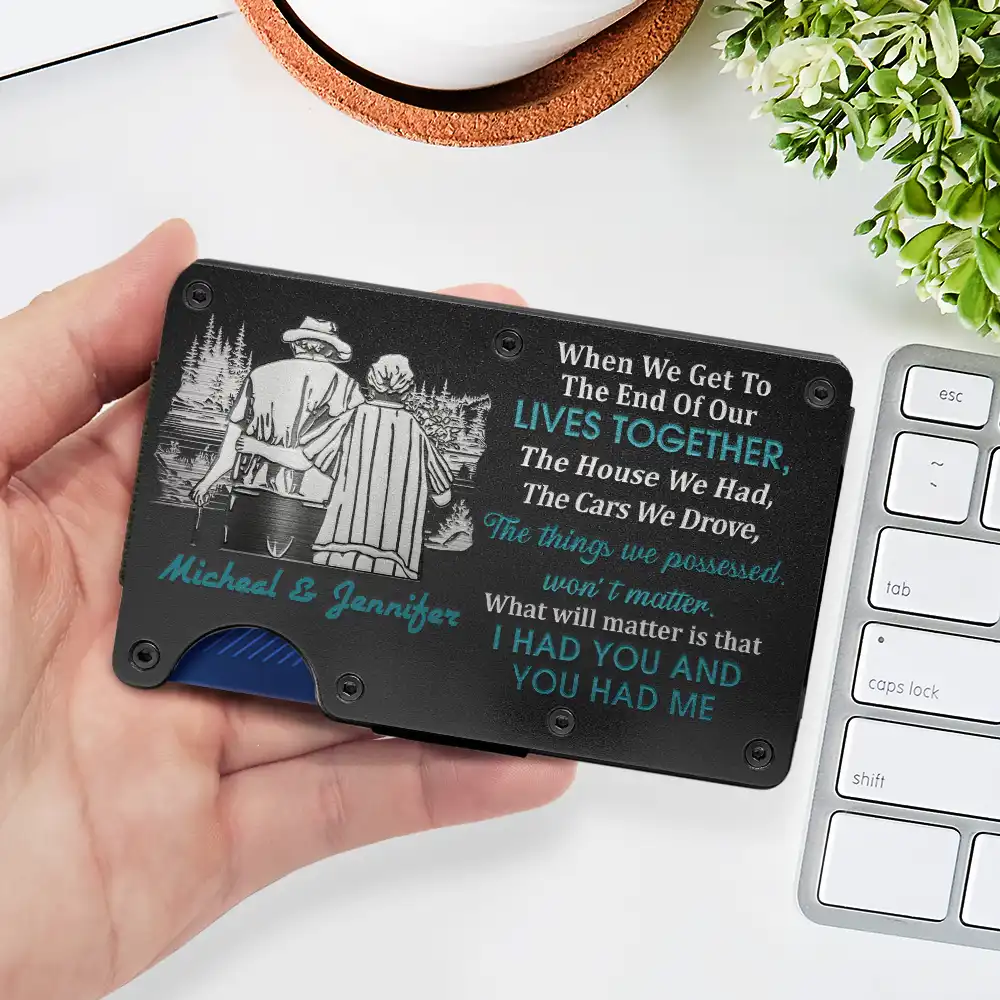 Couple When We Get To The End Of Our Lives Together - Personalized Card Wallet With Money Clip - Image 2