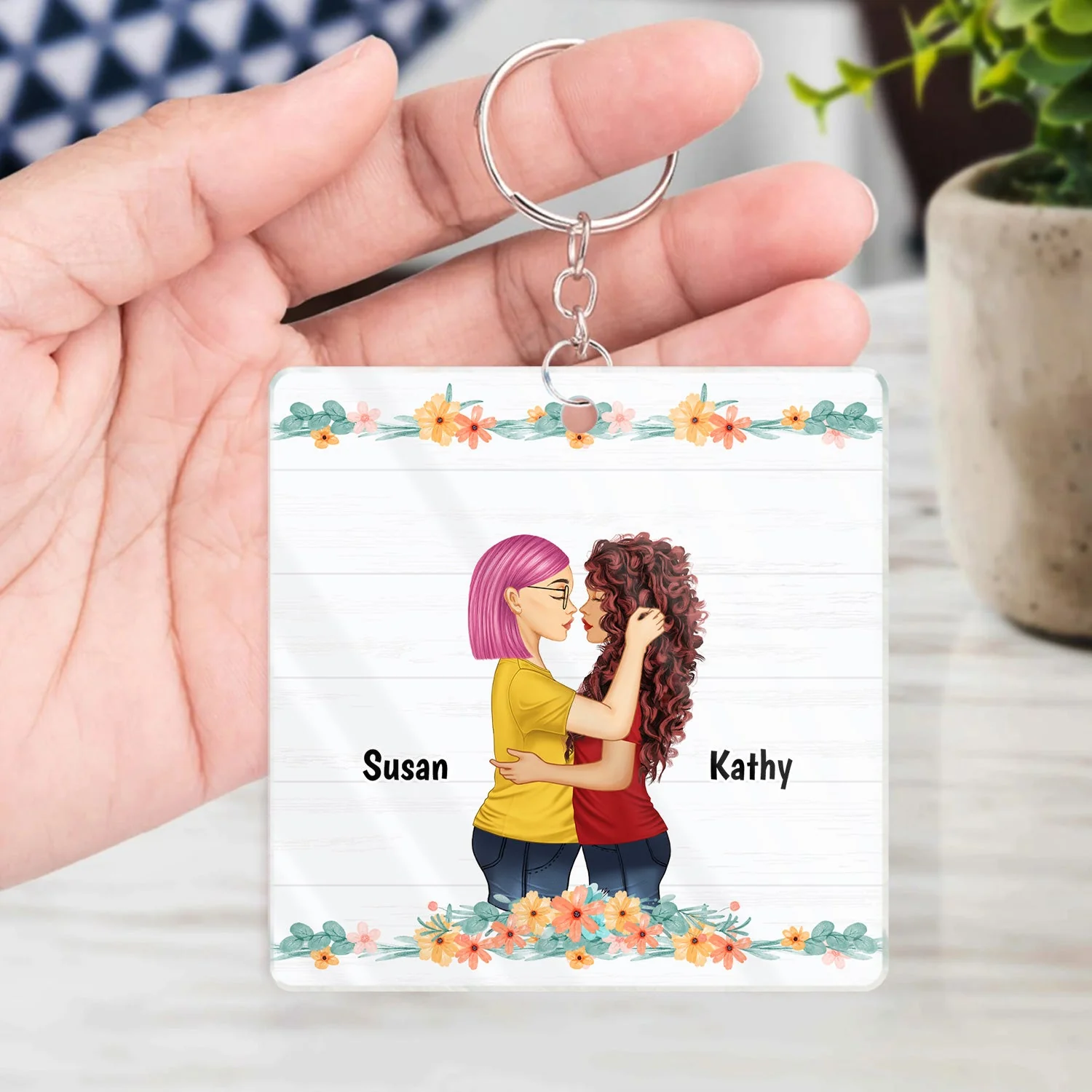 Couple You Are By Far My Favorite - Gift For Online Dating Couple - Personalized Acrylic Keychain - Image 4
