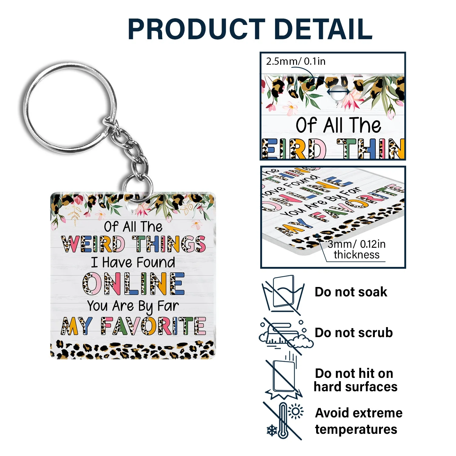 Couple You Are My Favorite By Far - Gift For Couples - Personalized Acrylic Keychain - Image 5