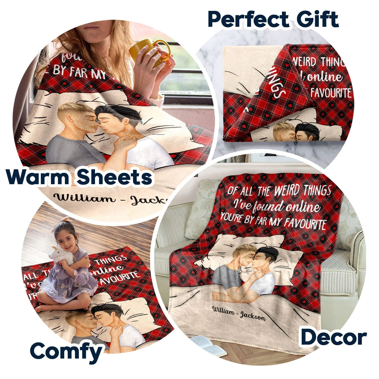 Couple You Are My Favorite By Far - Gift For Couples - Personalized Fleece Blanket - Image 5