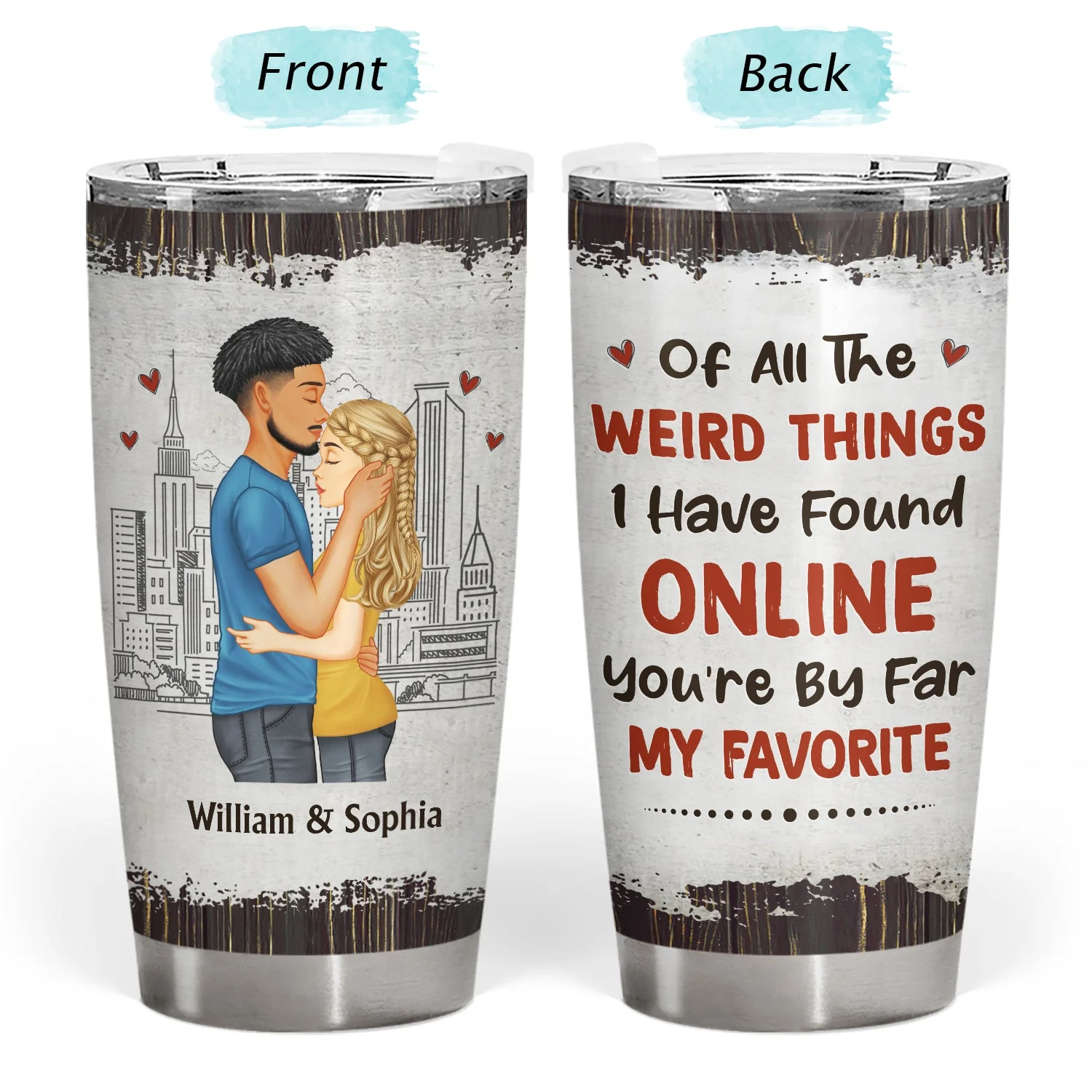 Couple You Are My Favorite By Far - Gift For Couples - Personalized Tumbler - Image 3