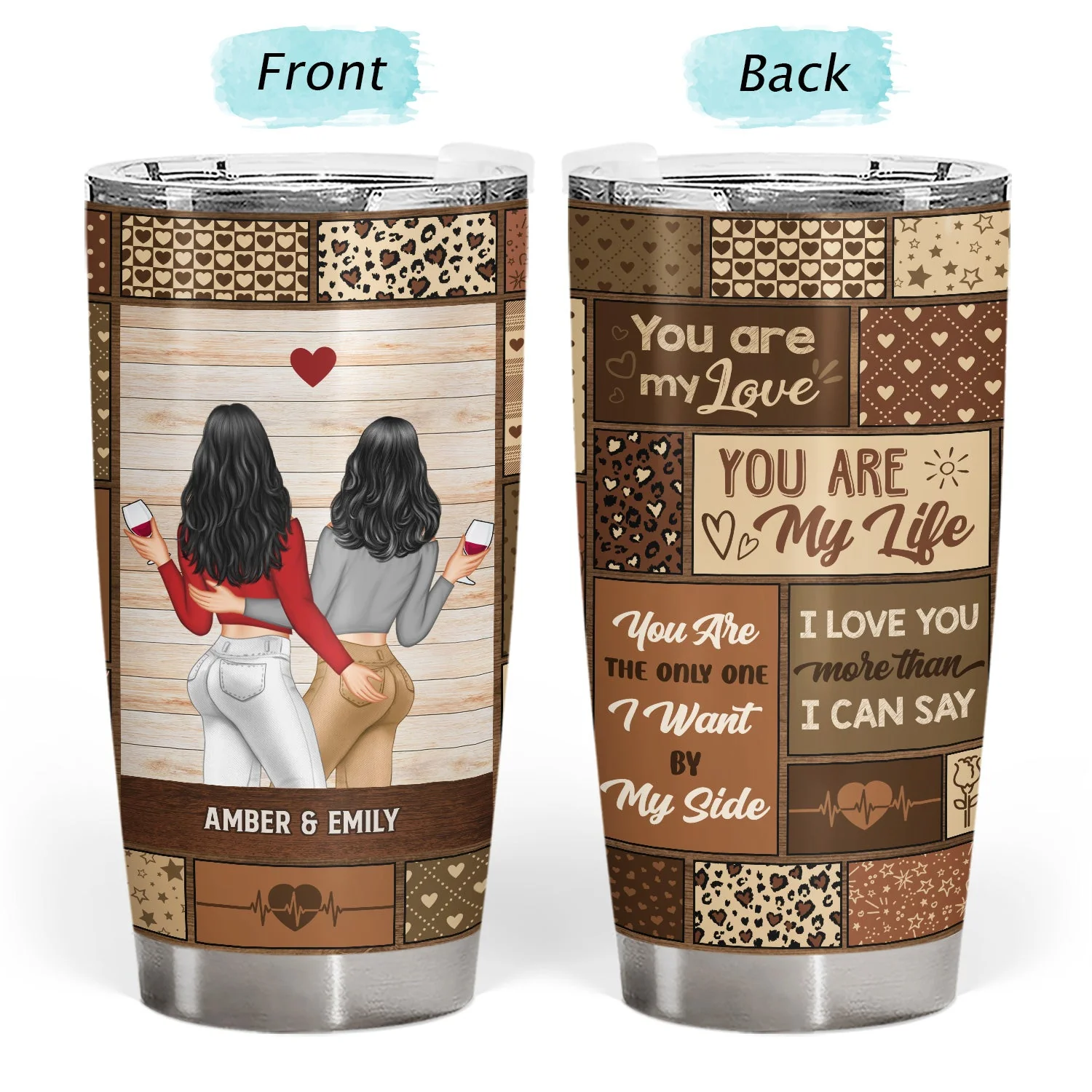 Couple You Are My Love You Are My Life - Gift For Couples - Personalized Tumbler - Image 3