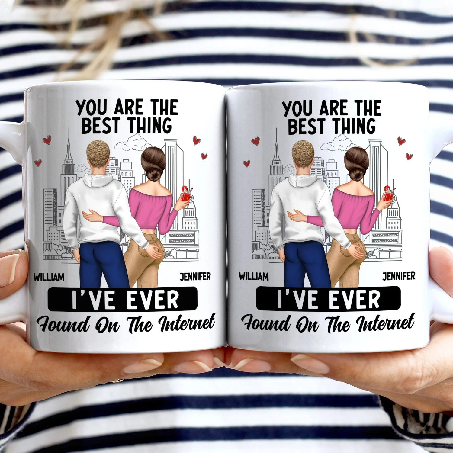 Couple You Are The Best Thing I Have Found Online - Gift For Couples - Personalized Mug - Image 3