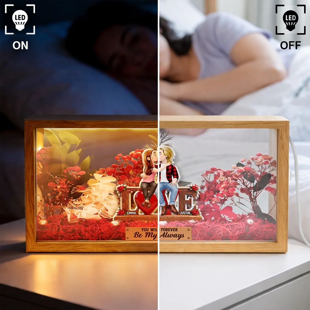 Couple You & Me We Got This - Personalized Flower Light Box - Image 3