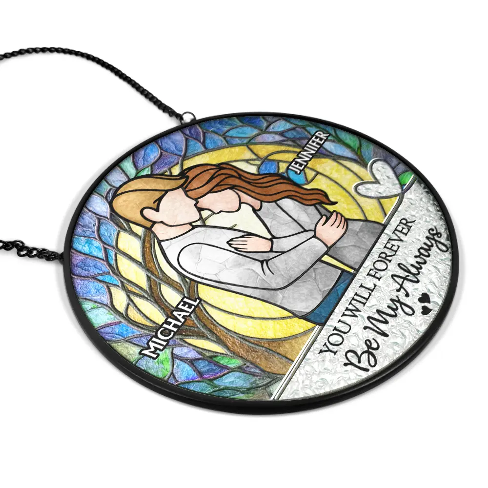 Couple You & Me We Got This - Personalized Stained Glass Window Hanging Suncatcher - Image 2