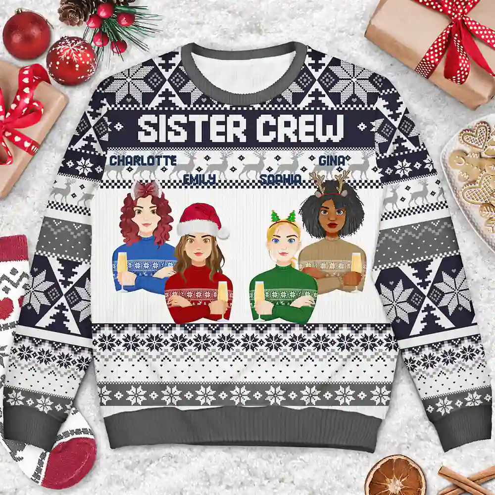 Cousin Crew Christmas Family - Personalized Unisex Ugly Sweater - Image 3