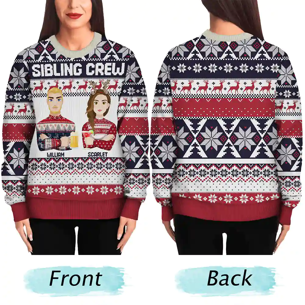 Cousin Crew Christmas Family - Personalized Unisex Ugly Sweater - Image 5