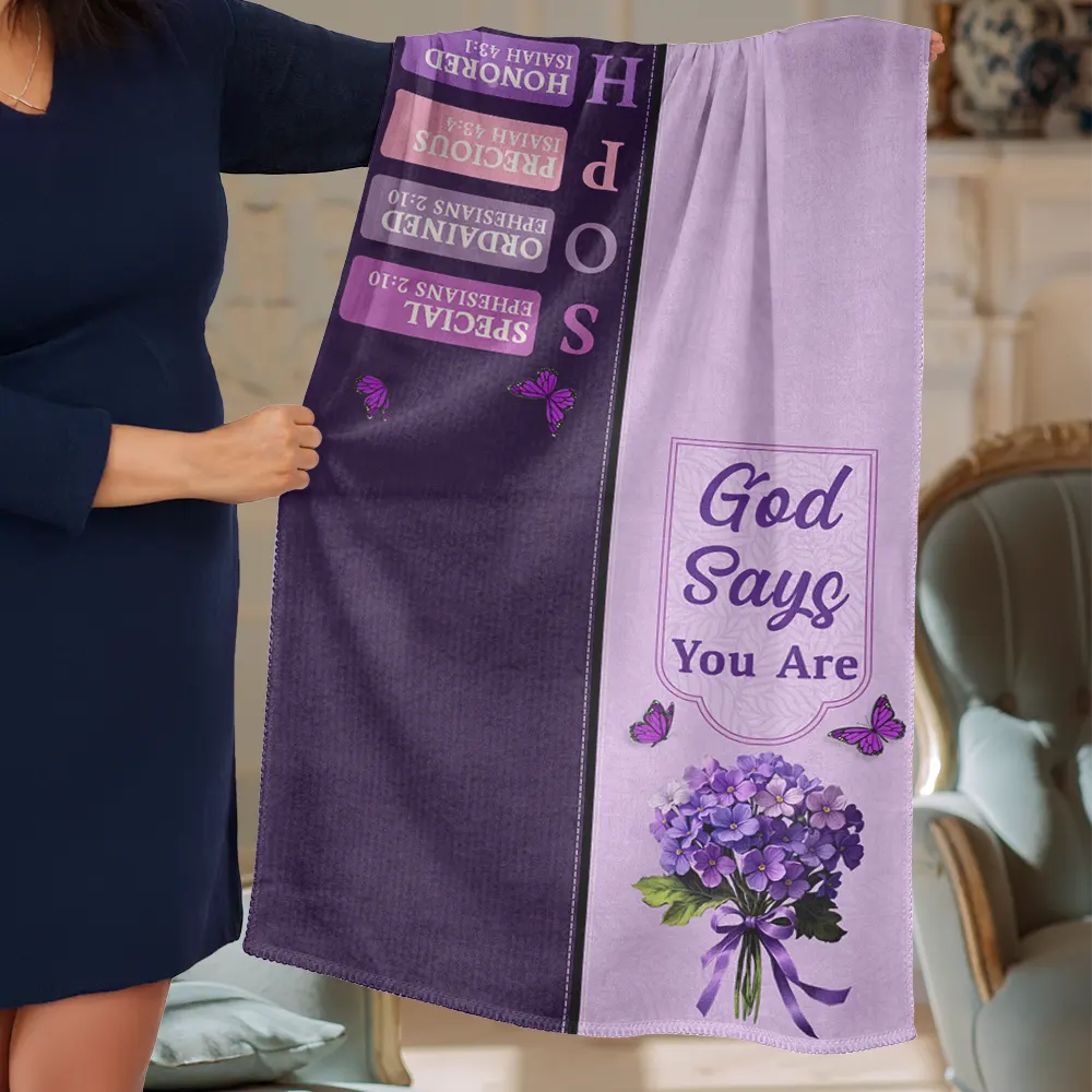 Created With A Purpose Birth Month Flower - Personalized Lightweight Soft Shawl - Image 5