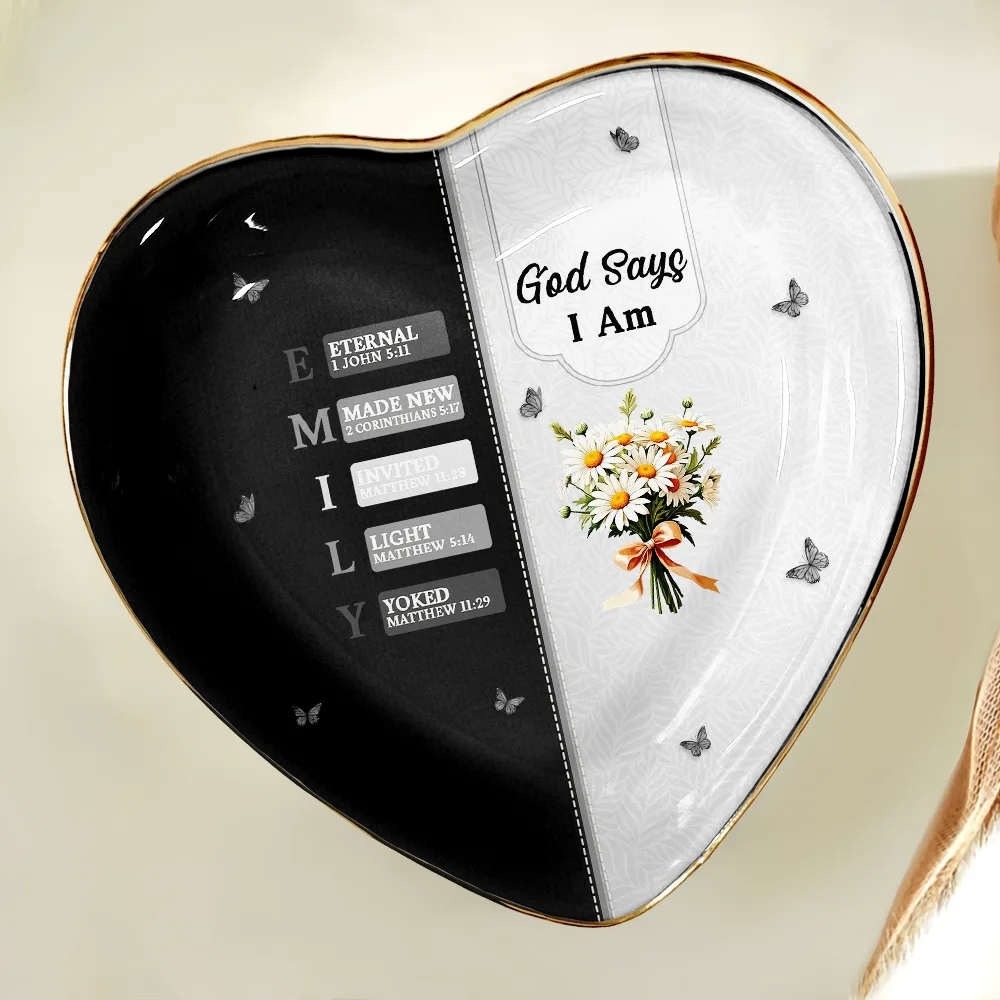 Created With A Purpose Birth Month Flower - Personalized Ring Dish - Image 5