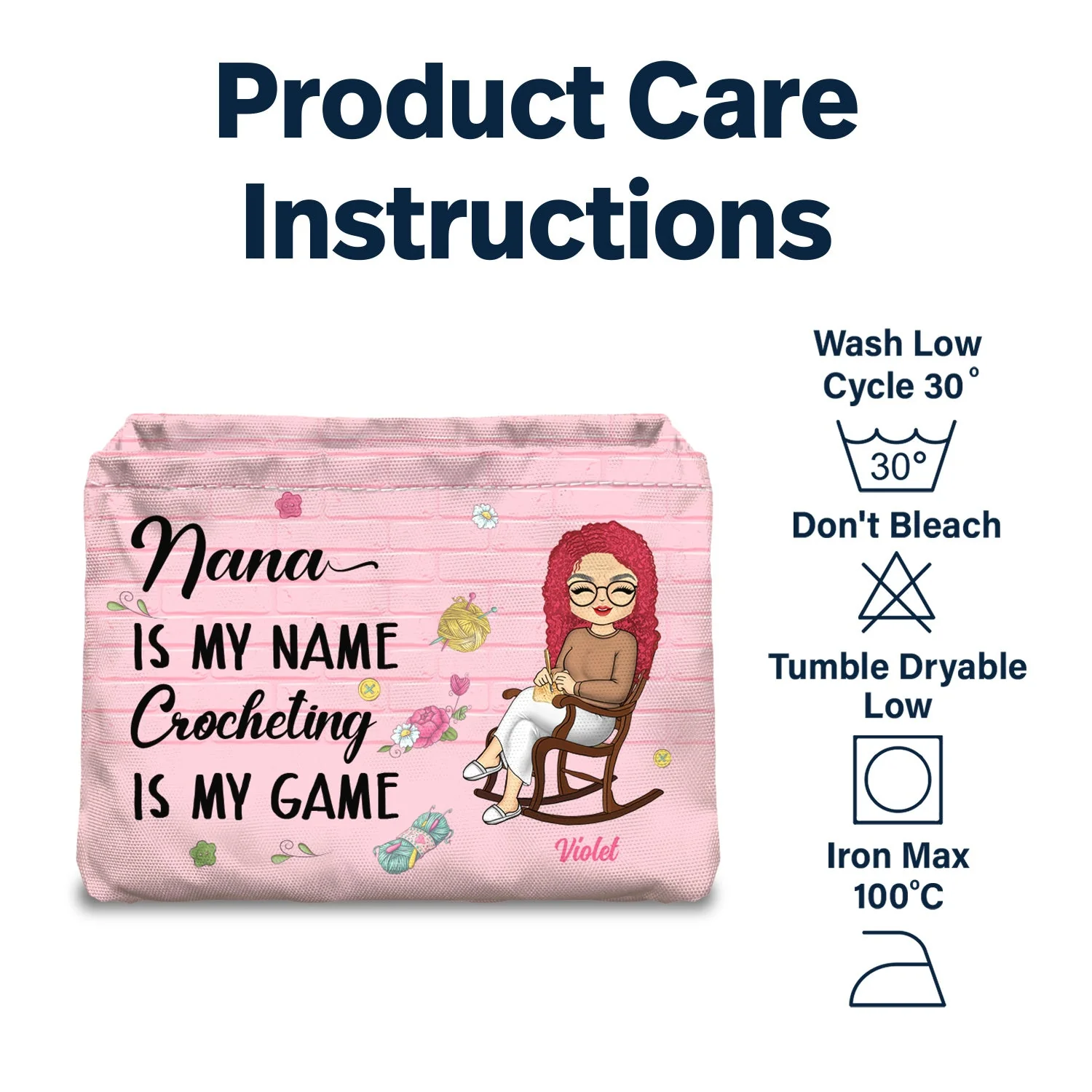 Crocheting Is My Game - Gift For Grandma & Mother - Personalized Storage Box - Image 5