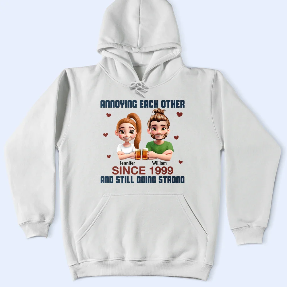Cross Arms Couple Annoying Each Other - Personalized T Shirt - Image 4