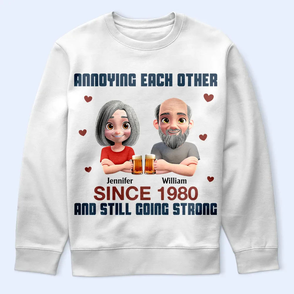 Cross Arms Couple Annoying Each Other - Personalized T Shirt - Image 5