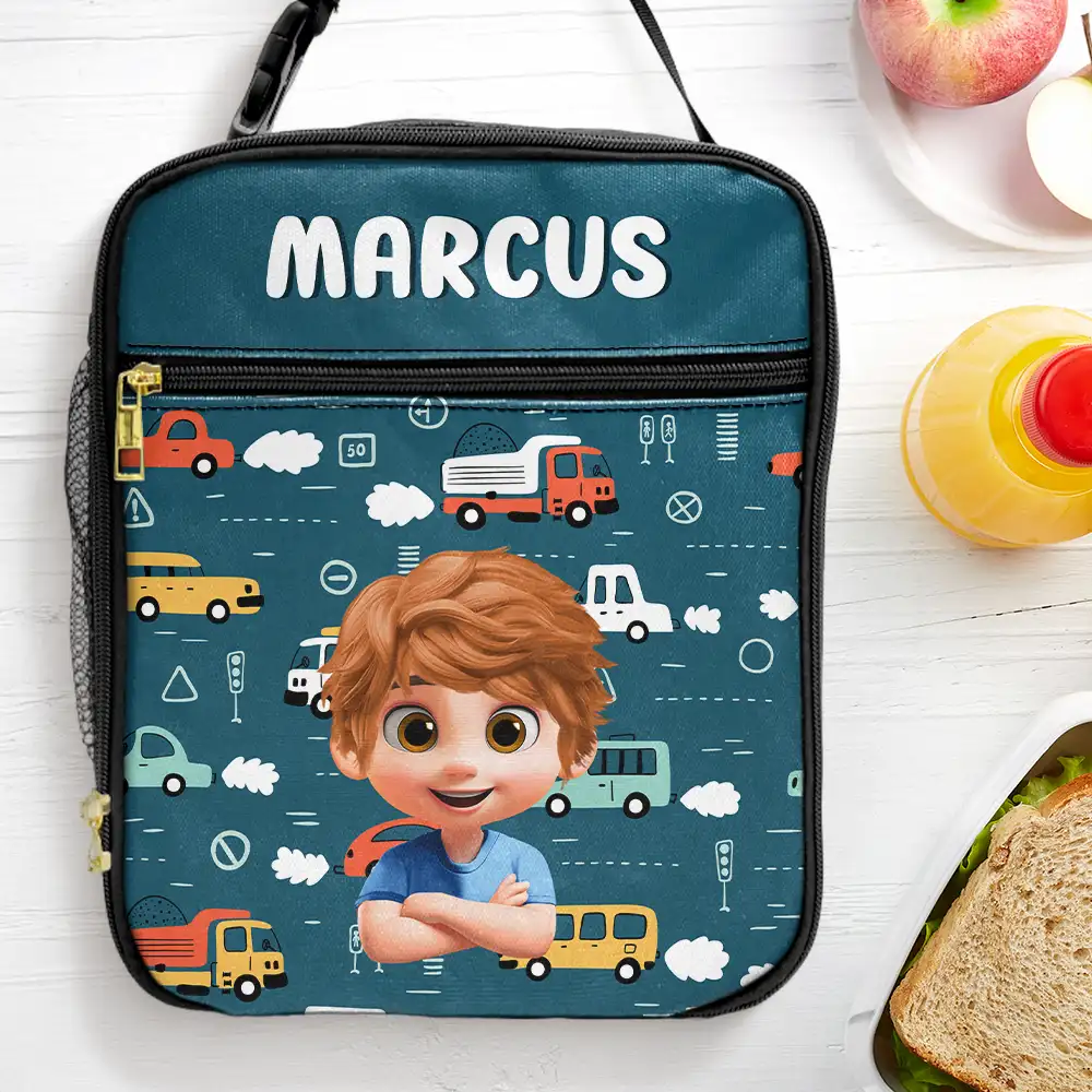 Crossed Arms Kid With Name - Personalized Kids Lunch Bag - Image 4