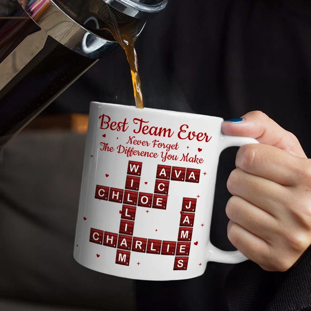 Crossword Best Team Ever Scrabble - Personalized Mug - Image 6