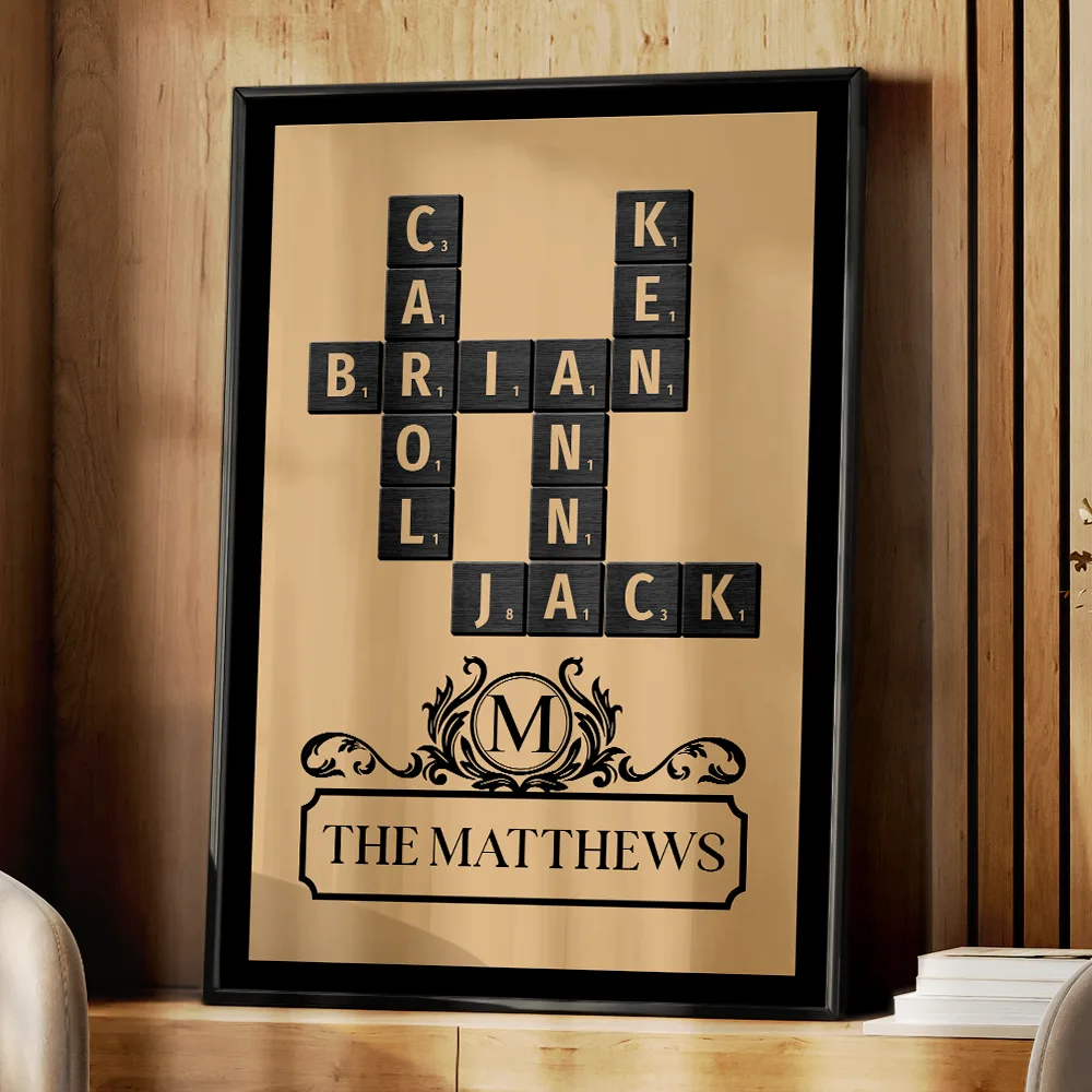 Crossword Family Art - Personalized Poster - Image 5