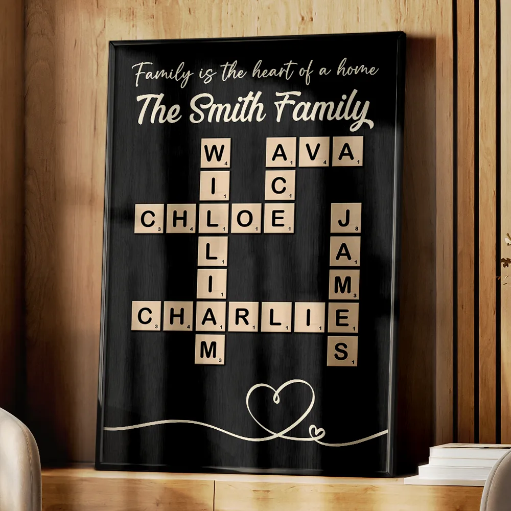 Crossword Family Is The Heart Of A Home - Personalized Poster - Image 5