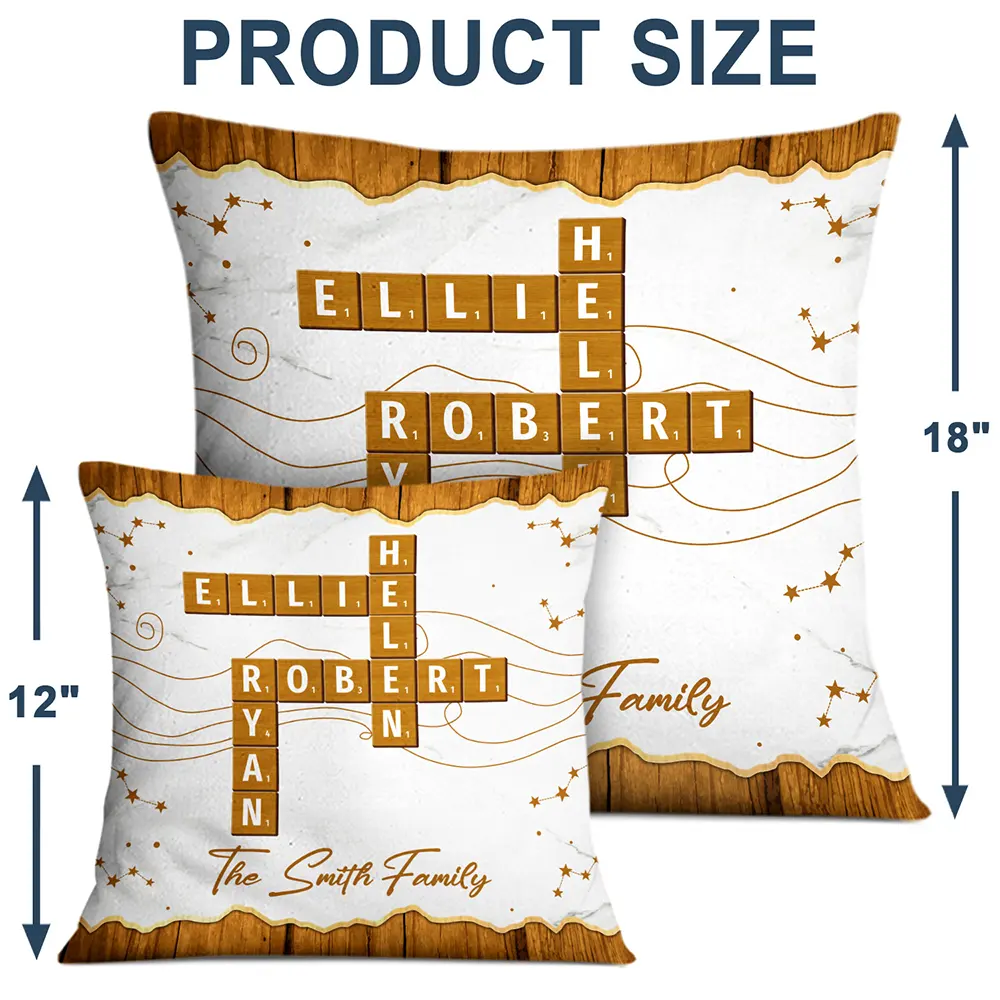 Crossword Family Name - Personalized Pillow - Image 4
