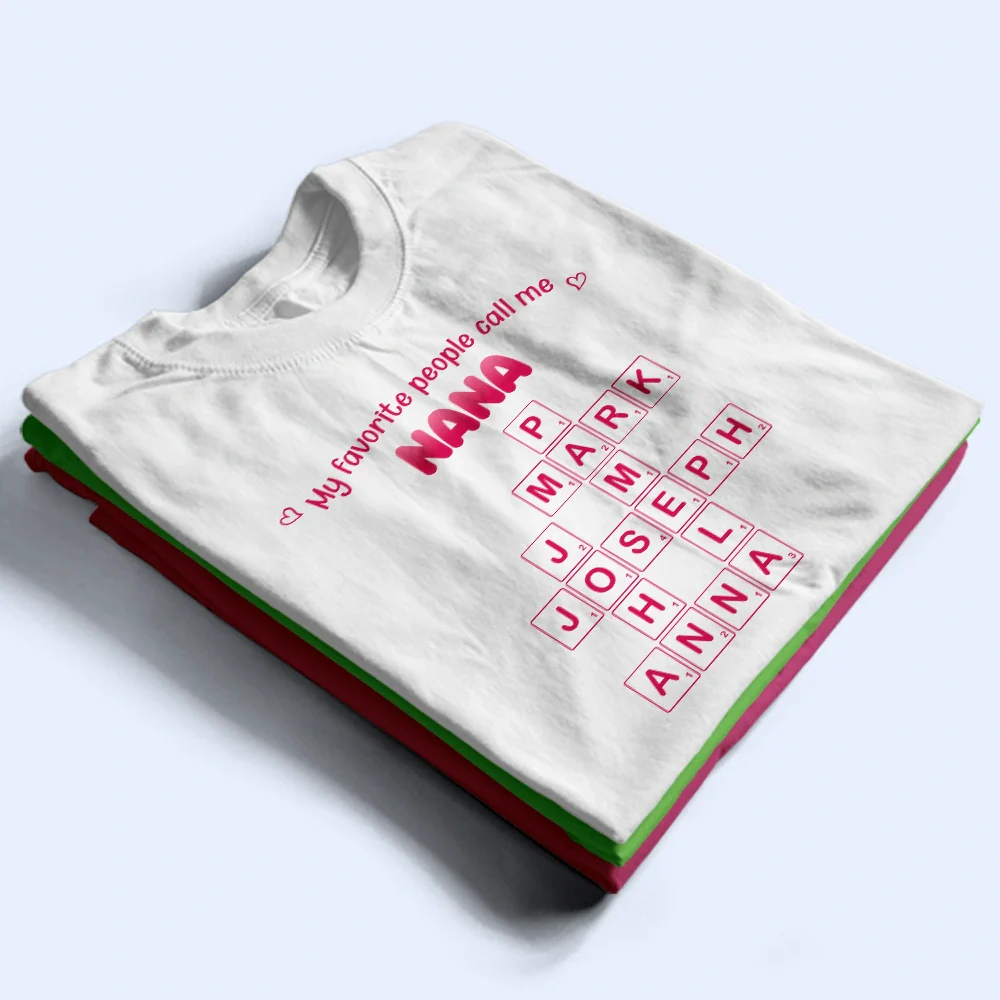 Crossword My Favorite People Call Me - Personalized T Shirt - Image 4